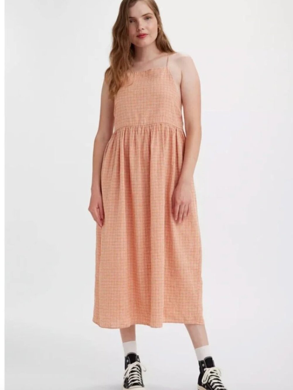 Levi Strauss Signature Gingham Summer Midi Dress, Size S/P